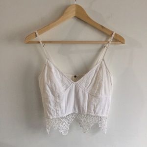 Free People Crop Top Bralette with Crocheted Hem